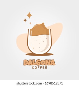 Deliciosa Ilustración del Vector del Café Dalgona. Café helado - Vector EPS 10