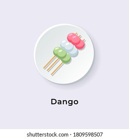 Delicious Dango / Japanese Dumpling and Sweet vector illustration from top view