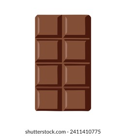 Delicious Dark Chocolate Bar Illustration with Detailed Texture