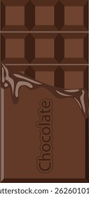 Delicious Dark Chocolate Bar vector Sweet Treat Snack Food