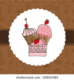 delicious desserts   design, vector illustration eps10 graphic 
