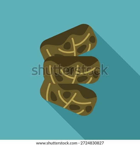 Delicious dolmades, grape leaves stuffed with seasoned rice and meat, representing a popular dish in mediterranean and middle eastern cultures