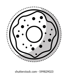 delicious donut bakery product vector illustration design
