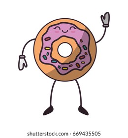 Delicious donut cartoon