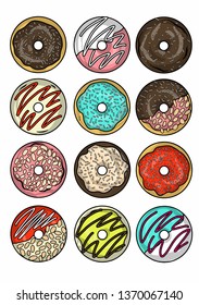 delicious donut characters