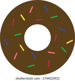 Delicious Donut chocolate, colorful, illustration, drawing, illustration, vector