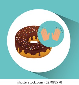delicious donut dessert concept vector illustration eps 10