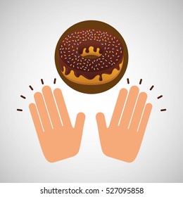 delicious donut dessert concept vector illustration eps 10