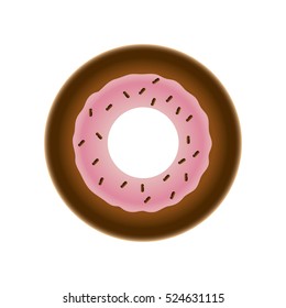 delicious donut dessert icon vector illustration graphic design