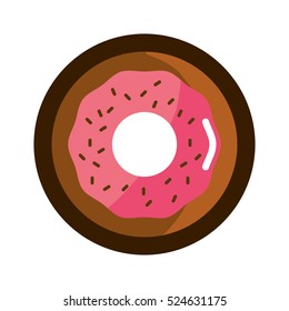 delicious donut dessert icon vector illustration graphic design