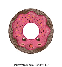 delicious donut dessert icon vector illustration graphic design