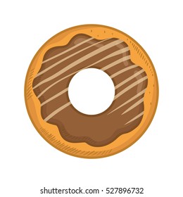 delicious donut dessert icon vector illustration graphic design
