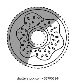 delicious donut dessert icon vector illustration graphic design