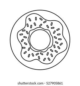 delicious donut dessert icon vector illustration graphic design