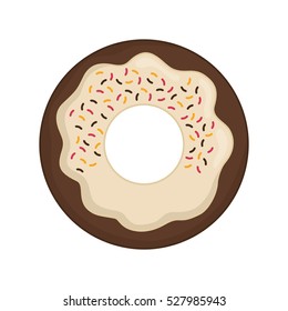 delicious donut dessert icon vector illustration graphic design