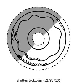 delicious donut dessert icon vector illustration graphic design
