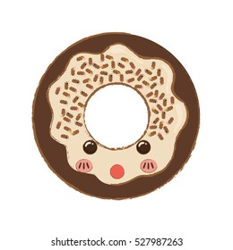 delicious donut dessert icon vector illustration graphic design