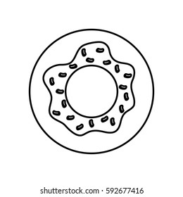 Delicious donut dessert icon vector illustration graphic design