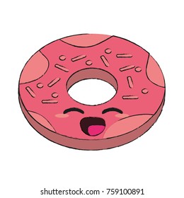 Delicious donut dessert icon vector illustration graphc design