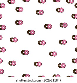patrón sin costura con animal lindo sobre fondo blanco. vector dibujado a mano. 