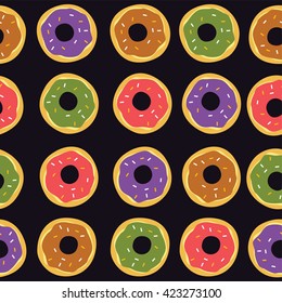 delicious donut food theme vector art illustration