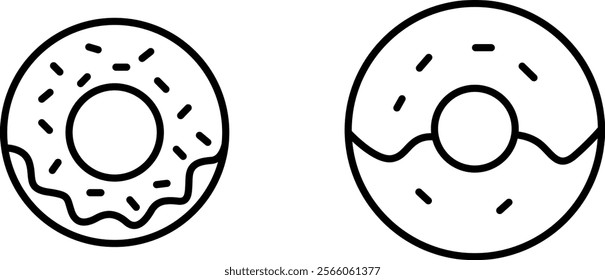 "Delicious Donut Icon for Sweets, Bakery, and Dessert-Themed Designs"