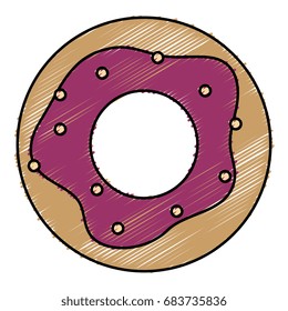 delicious donut isolated icon