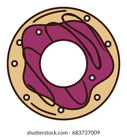 delicious donut isolated icon