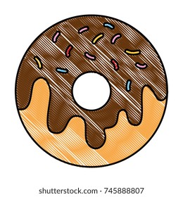 delicious donut isolated icon