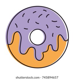delicious donut isolated icon