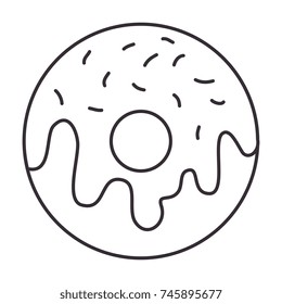 delicious donut isolated icon