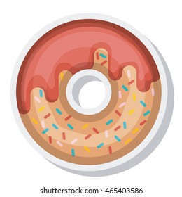 delicious donut isolated icon vector illustration design