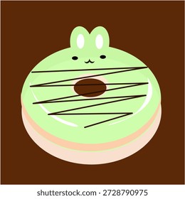 Köstlicher Donut mit Matcha Green Tea Glaze - Perfekt für Dessertliebhaber