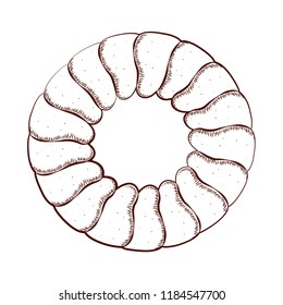 Delicious donut outlinet