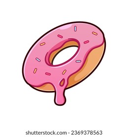 delicious donut. Suitable for decoration, sticker, icon and other.