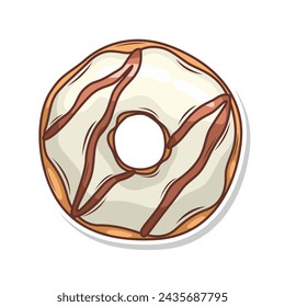 Delicious donut vector hand draw illustration