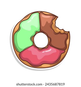 Delicious donut vector hand draw illustration