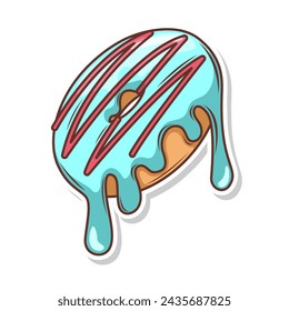 Delicious donut vector hand draw illustration