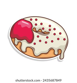 Delicious donut vector hand draw illustration