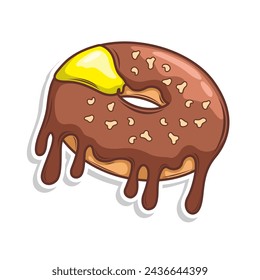 Delicious donut vector hand draw illustration