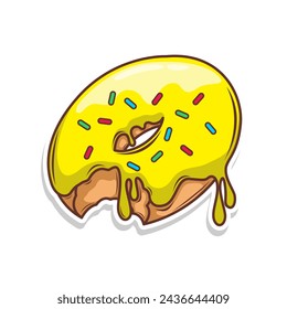 Delicious donut vector hand draw illustration