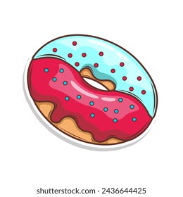 Delicious donut vector hand draw illustration