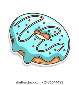 Köstliche Donut Vektor Hand Zeichnung Illustration