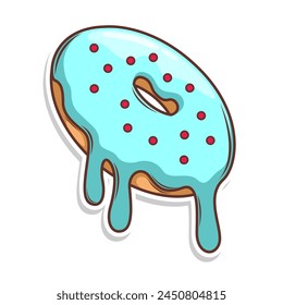 Delicious donut vector hand draw illustration