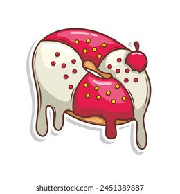 Delicious donut vector hand draw illustration