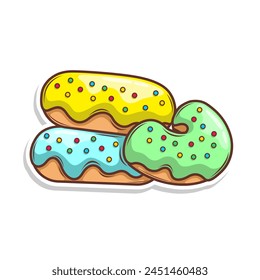 Delicious donut vector hand draw illustration