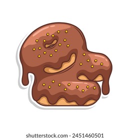 Köstliche Donut Vektorgrafik Handzeichnung Illustration