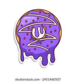 Delicious donut vector hand draw illustration