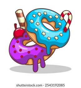 Deliciosa dout vetor mão desenhar ilustração