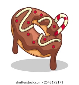 Delicious donut vector hand draw illustration